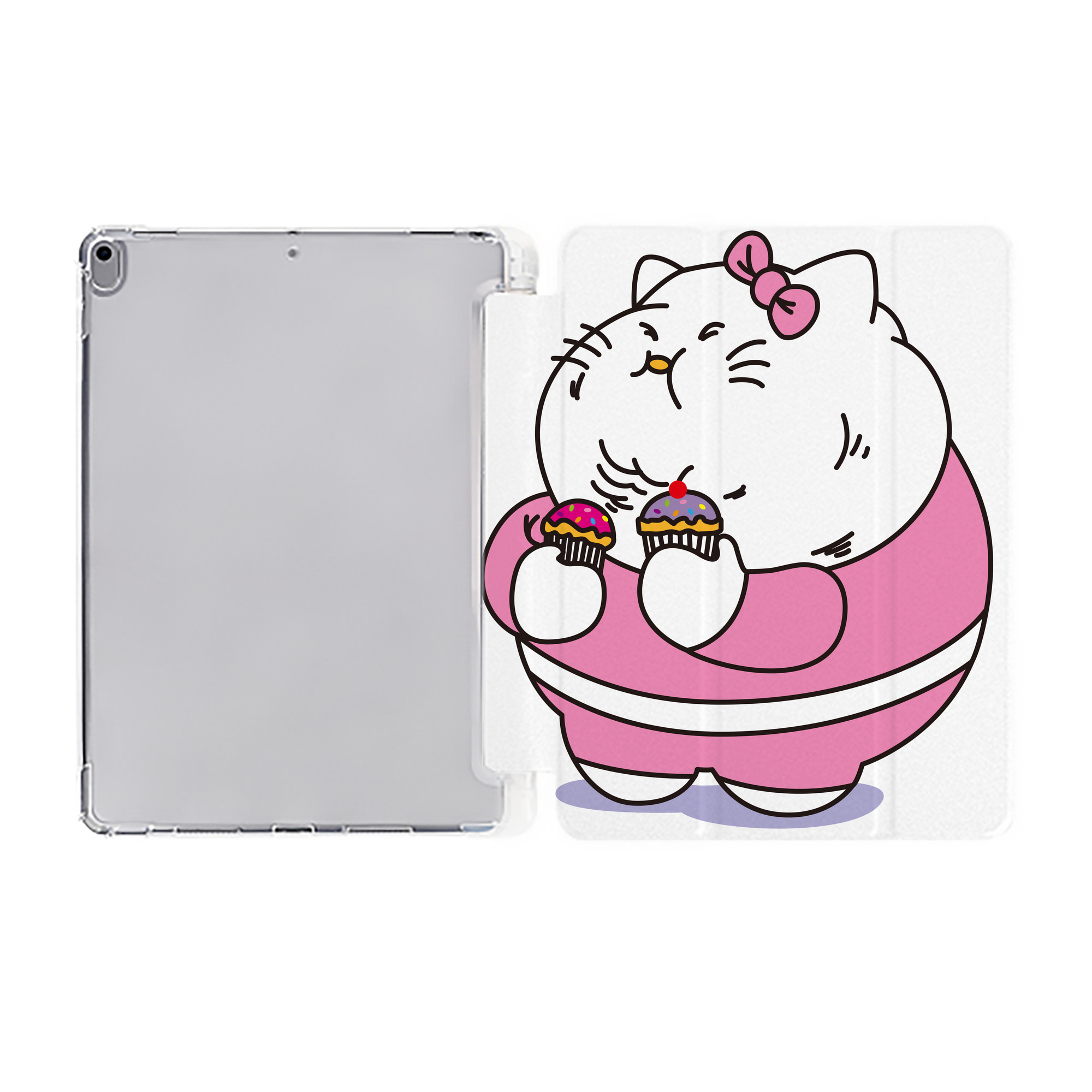 （画像用） Hello Kitty ハローキティ IPad ケース ペン収納付き 三つ折りスタンド PUレザー×シリコン 対応機種9.5/10.5/10.9インチ